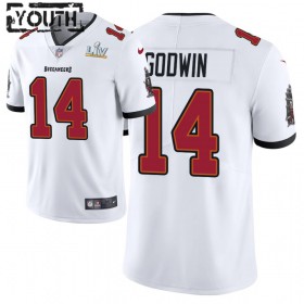 Camiseta Niño Tampa Bay Buccaneers Chris Godwin 14 Nike Blanco 2021 Super Bowl LV